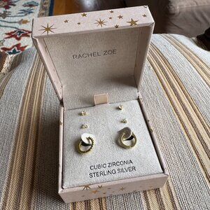 Rachel Zoe Sterling Silver Earring Set